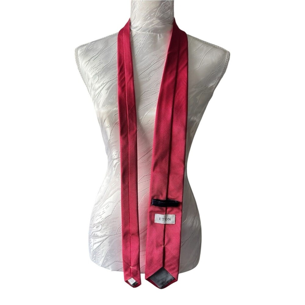 Eton Red Silk Long Tie